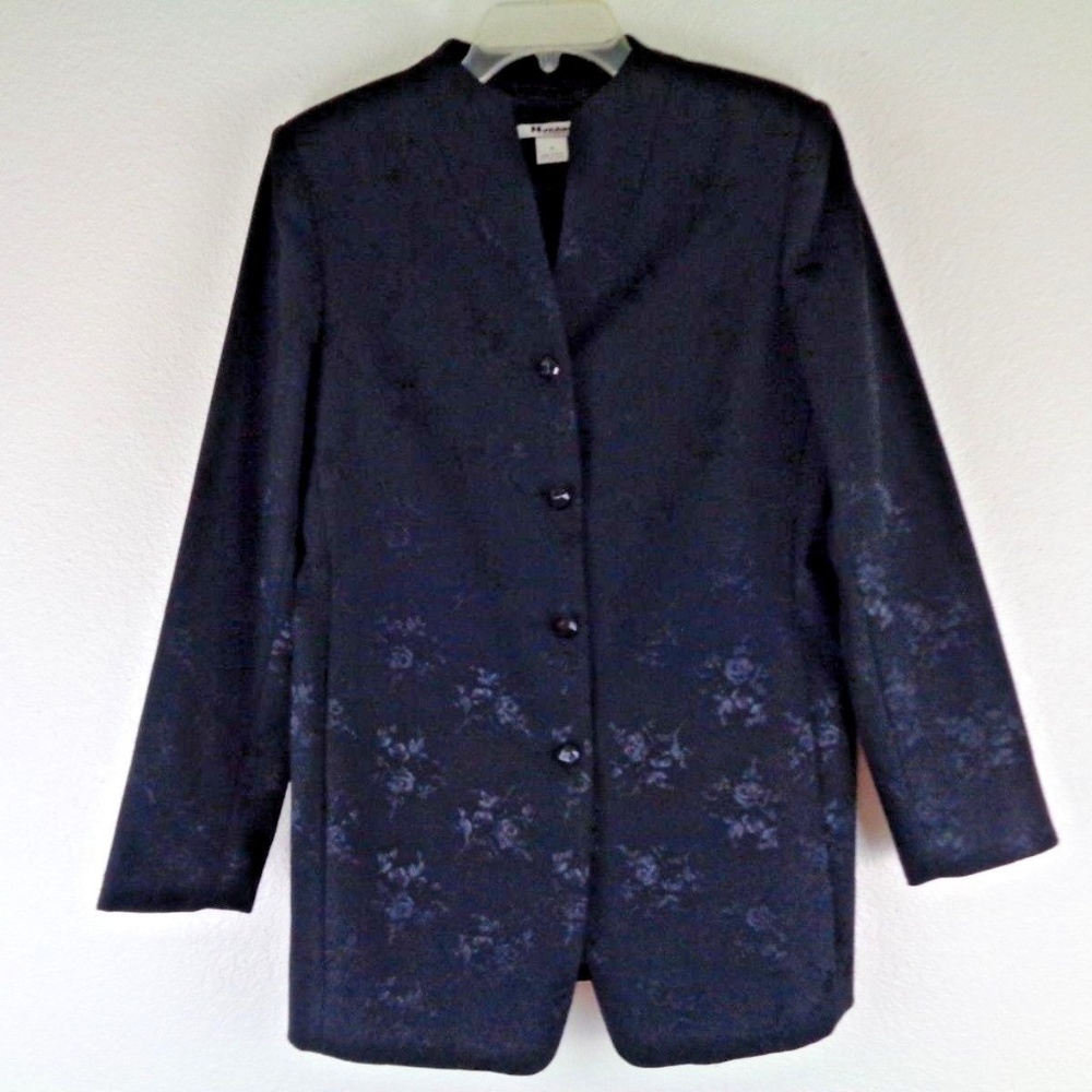 NYGARD Blazer/Jacket/Coat All Black Size 10 EUC